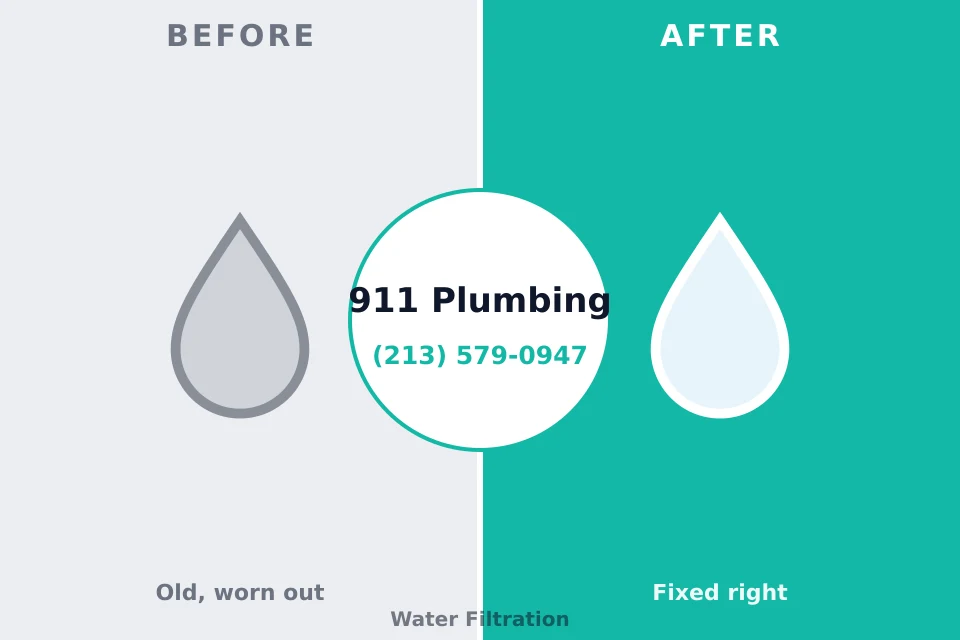 Before and after: plumbing repair New York Mills, MN